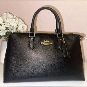 NWT Coach Georgia Satchel Handbag Purse Black Crossbody Top handle Bag